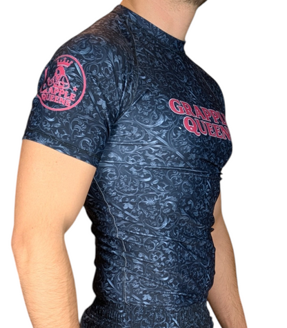 Black Grapple Queens Men's Rashguard